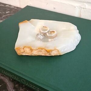 Vintage polished stone ashtray